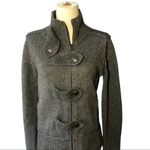 COPY - Banana Republic S grey zip front cardigan